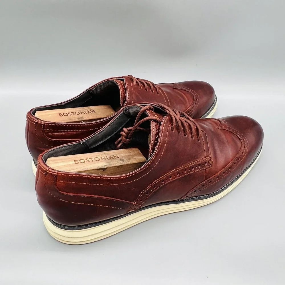 Cole Haan Oxford Mens 11 Brown Leather Wingtip Comfort Casual Grand OS